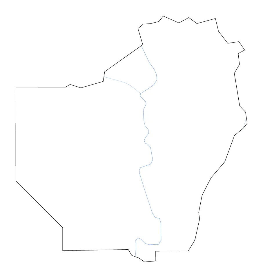Ouachita Parish outline map preview