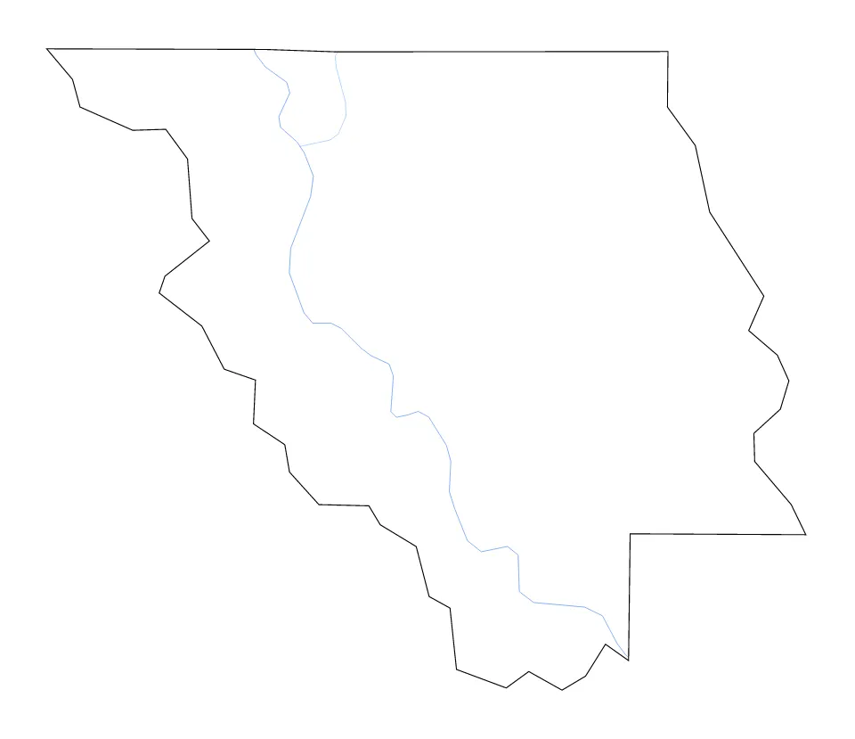 Red River Parish outline map preview