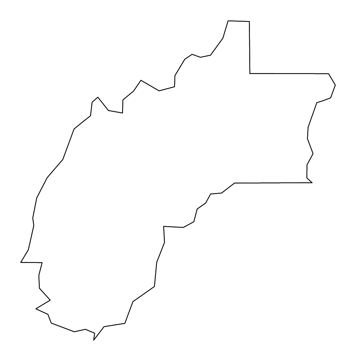 Mapa de contorno de Richland Parish, Louisiana con ríos.