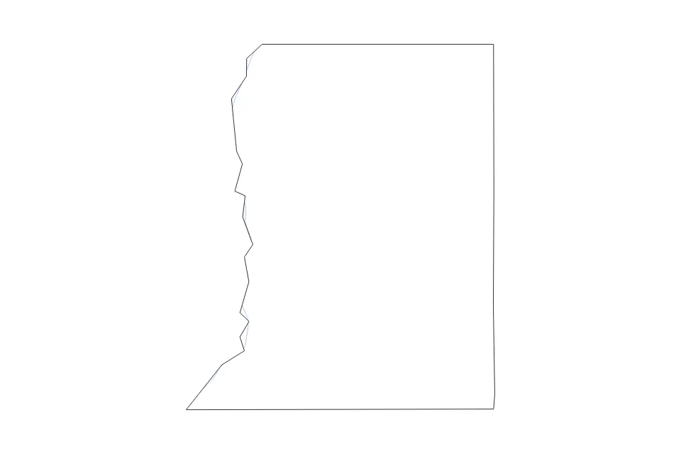 Mapa de St. Helena Parish, Louisiana de tipo contorno y ríos para América del Norte, con contorno y ríos con límites limpios.