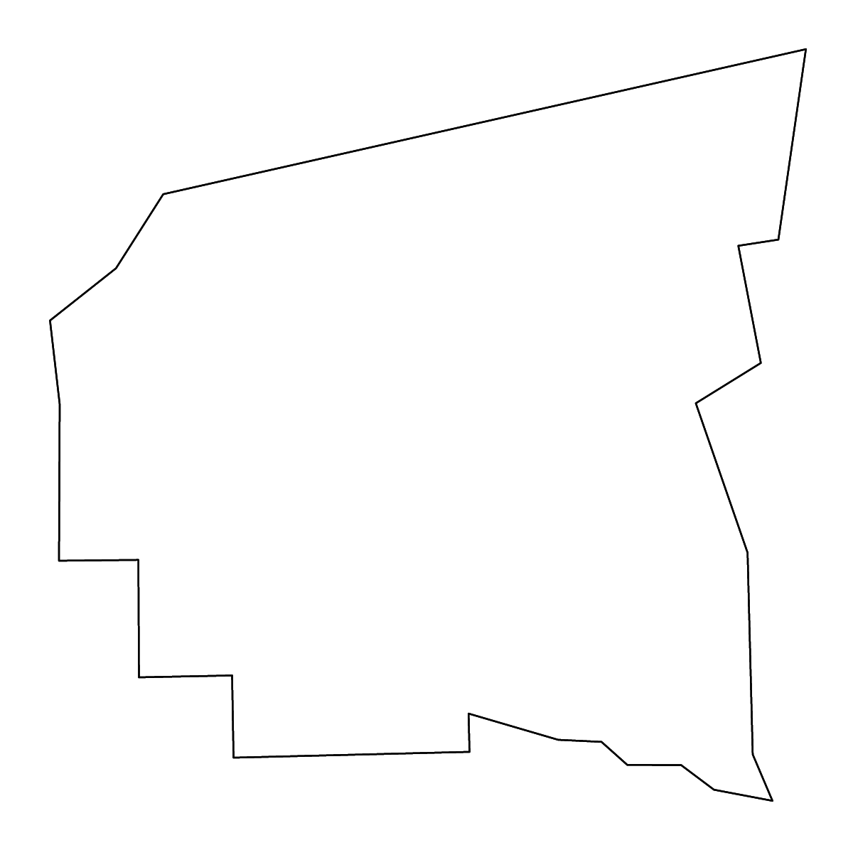 Mapa de contorno de St. James Parish, Louisiana con ríos.