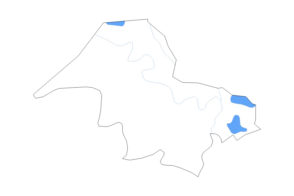 Mapa de St. Mary Parish, Louisiana de tipo contorno, lagos y ríos para América del Norte, con contorno, lagos y ríos con elementos de agua como Lake Palourde y Lake Fausse Pointe.
