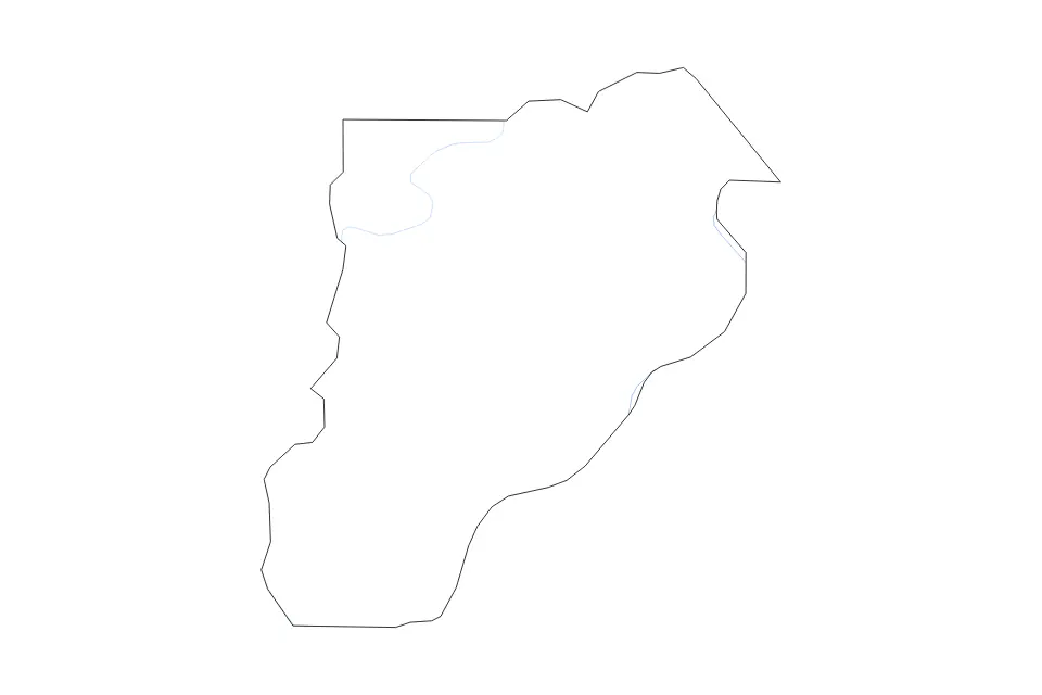 Mapa de Tensas Parish, Louisiana de tipo contorno y ríos para América del Norte, con contorno y ríos con límites limpios.