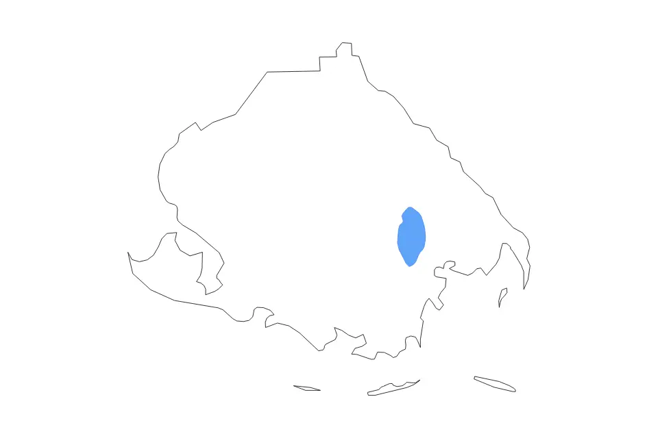 Mapa de Terrebonne Parish, Louisiana de tipo contorno y lagos para América del Norte, con contorno y lagos con elementos de agua como Lake Boudreaux.