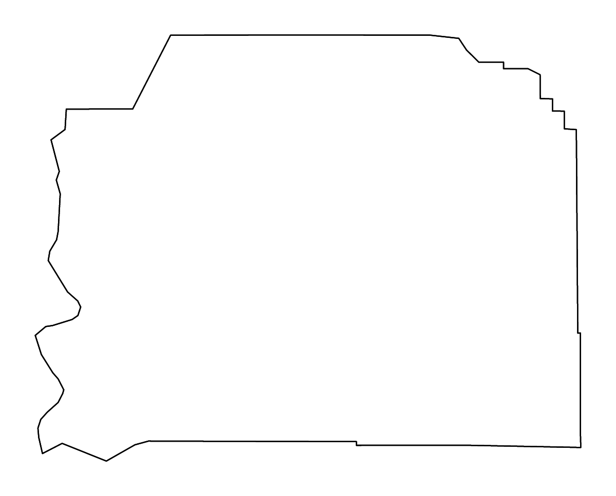 Mapa de contorno de Vernon Parish, Louisiana con ríos.