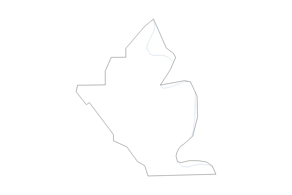 Mapa de West Baton Rouge Parish, Louisiana de tipo contorno y ríos para América del Norte, con contorno y ríos con límites limpios.