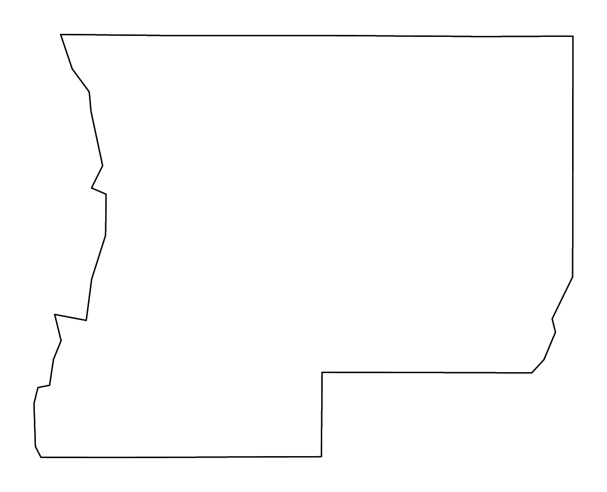 Mapa de contorno de Winn Parish, Louisiana con ríos.