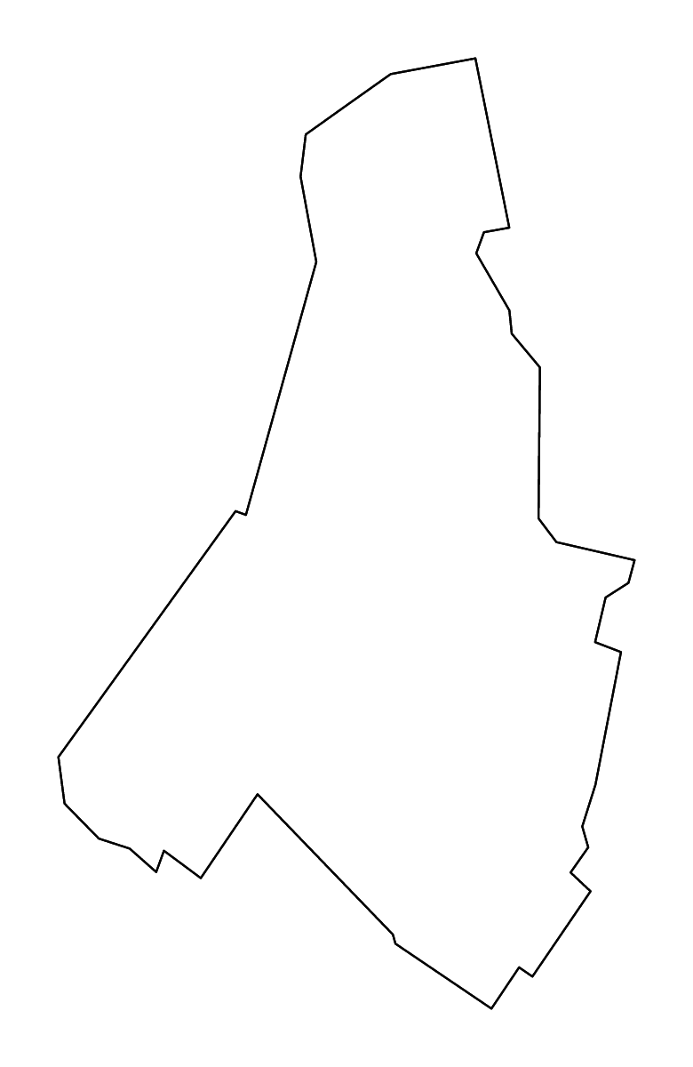 Mapa de contorno de Androscoggin, Maine con ríos.