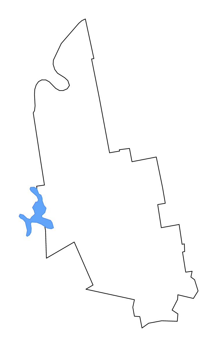Mapa de contorno de Franklin, Maine con lagos y ríos.