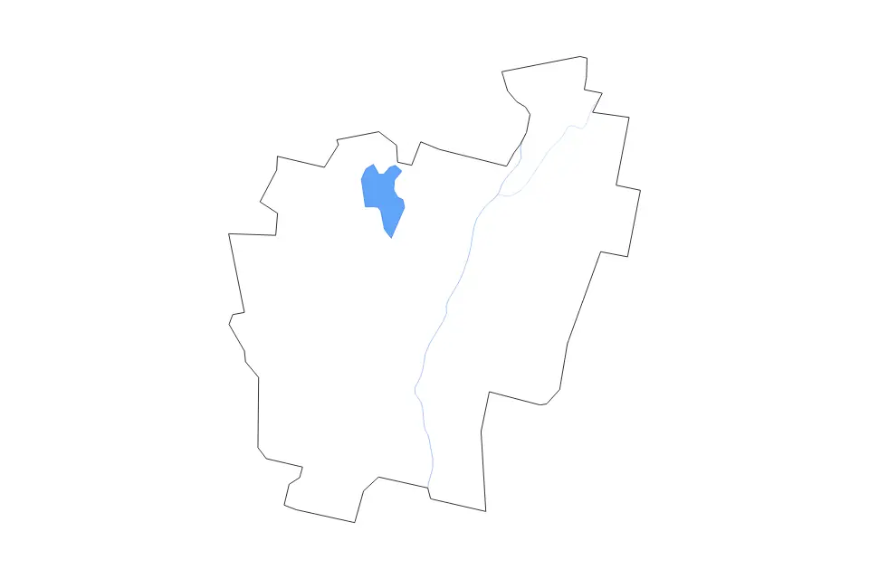 Mapa de Kennebec, Maine de tipo contorno, lagos y ríos para América del Norte, con contorno, lagos y ríos con elementos de agua como Great Pond.