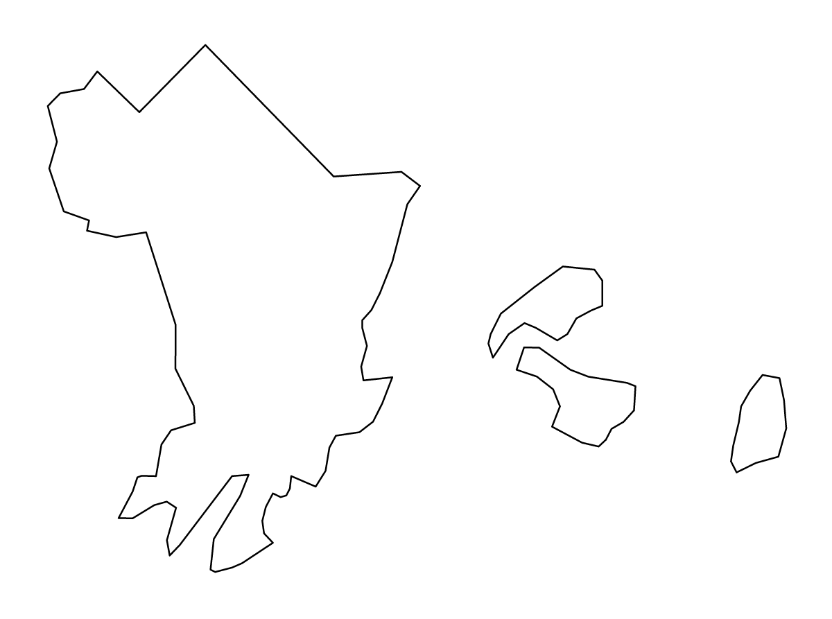 Carte de contour de Knox, Maine.