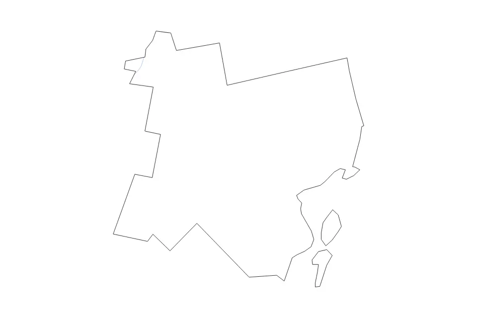 Carte de Waldo, Maine de type contour et rivières pour Amérique du Nord, montrant contour et rivières avec des limites nettes.