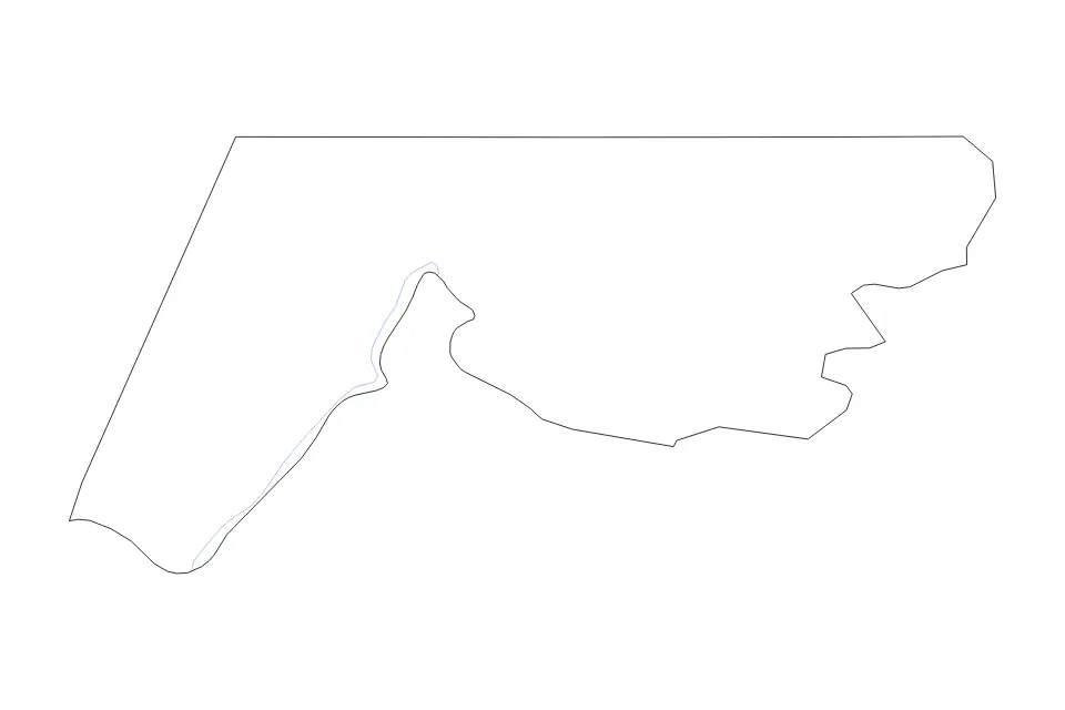 Mapa de Allegany, Maryland de tipo contorno y ríos para América del Norte, con contorno y ríos con límites limpios.
