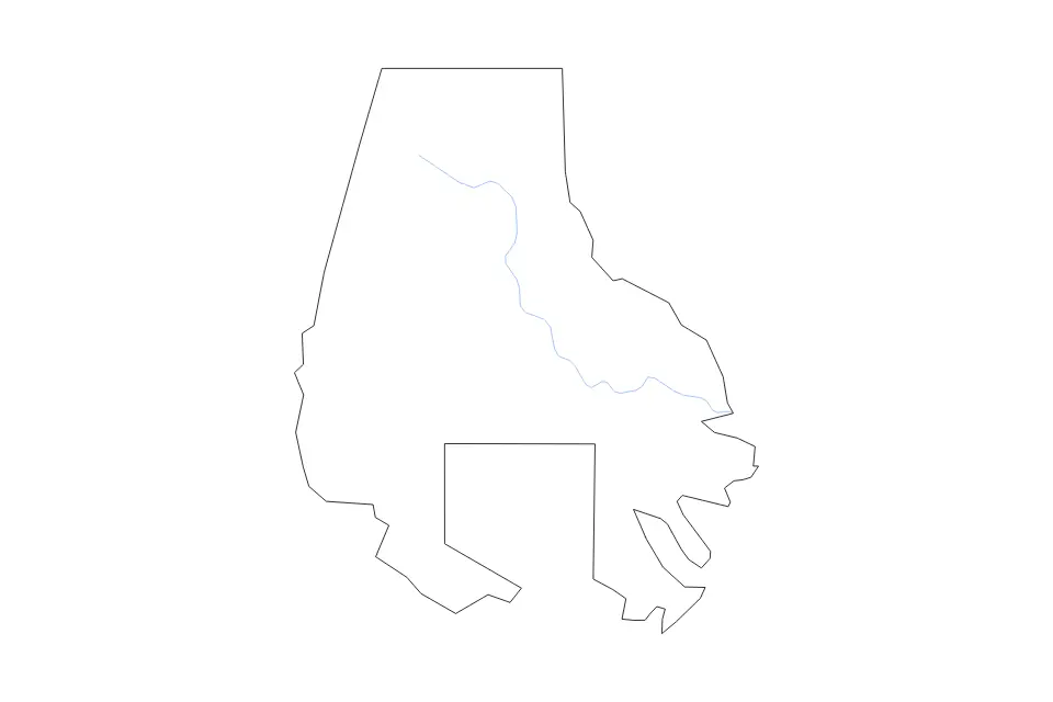 Carte de Baltimore (County), Maryland de type contour et rivières pour Amérique du Nord, montrant contour et rivières avec des limites nettes.