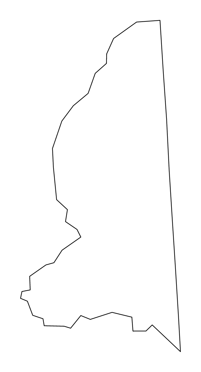 Mapa de contorno de Caroline, Maryland.