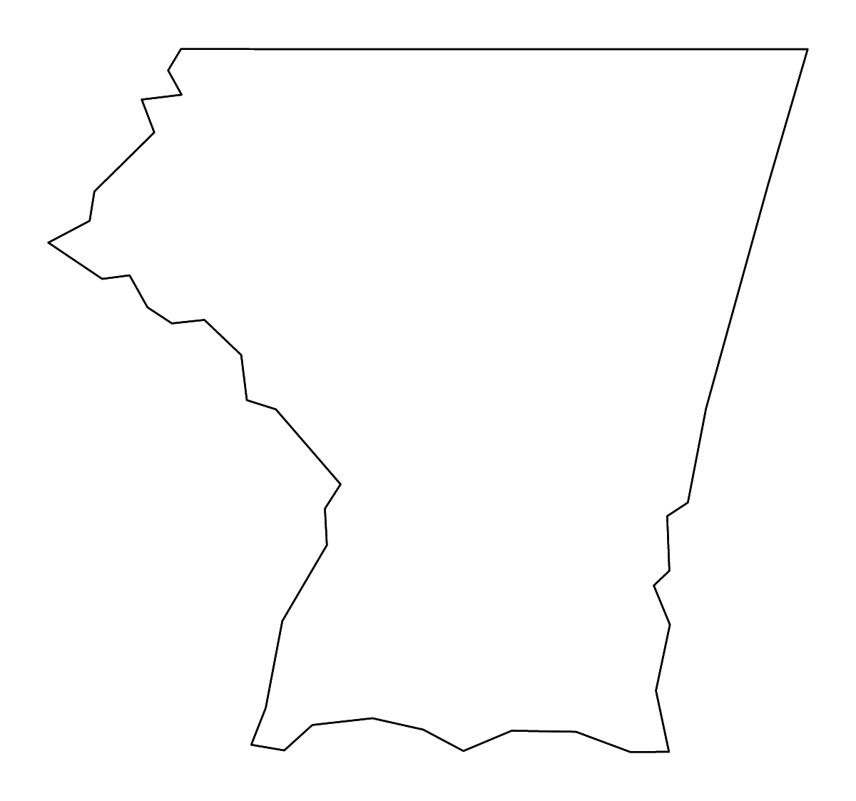 Carte de contour de Carroll, Maryland avec rivières.