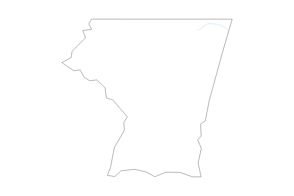 Mapa de Carroll, Maryland de tipo contorno y ríos para América del Norte, con contorno y ríos con límites limpios.