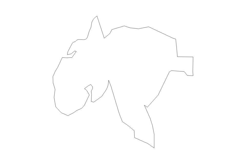 Mapa de Charles, Maryland de tipo contorno para América del Norte, con contorno con límites limpios.