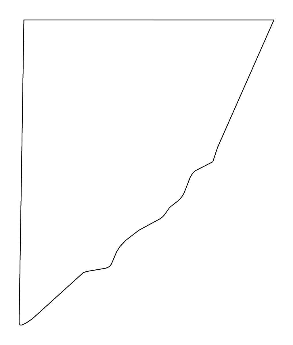 Carte de contour de Garrett, Maryland avec rivières.