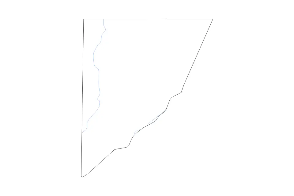 Carte de Garrett, Maryland de type contour et rivières pour Amérique du Nord, montrant contour et rivières avec des limites nettes.