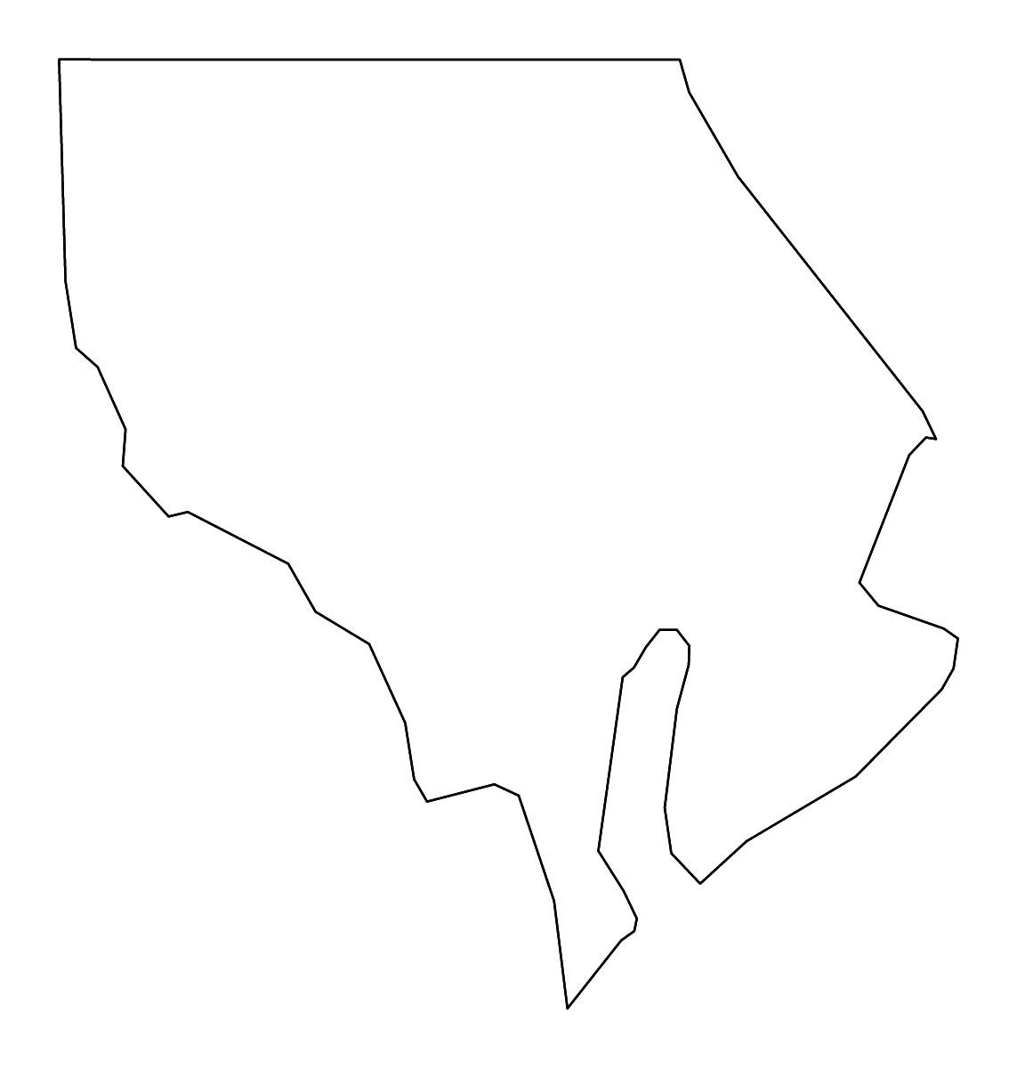 Mapa de contorno de Harford, Maryland con ríos.