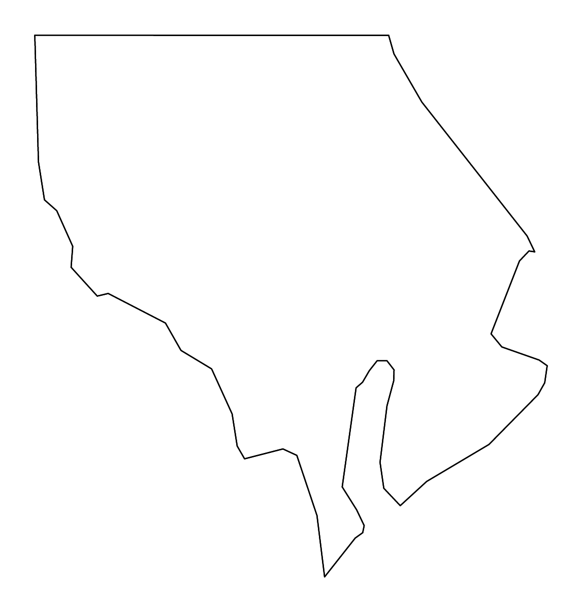 Carte de contour de Harford, Maryland avec rivières.
