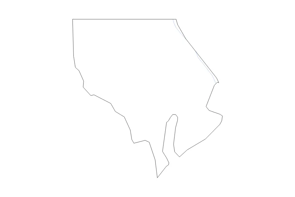 Carte de Harford, Maryland de type contour et rivières pour Amérique du Nord, montrant contour et rivières avec des limites nettes.