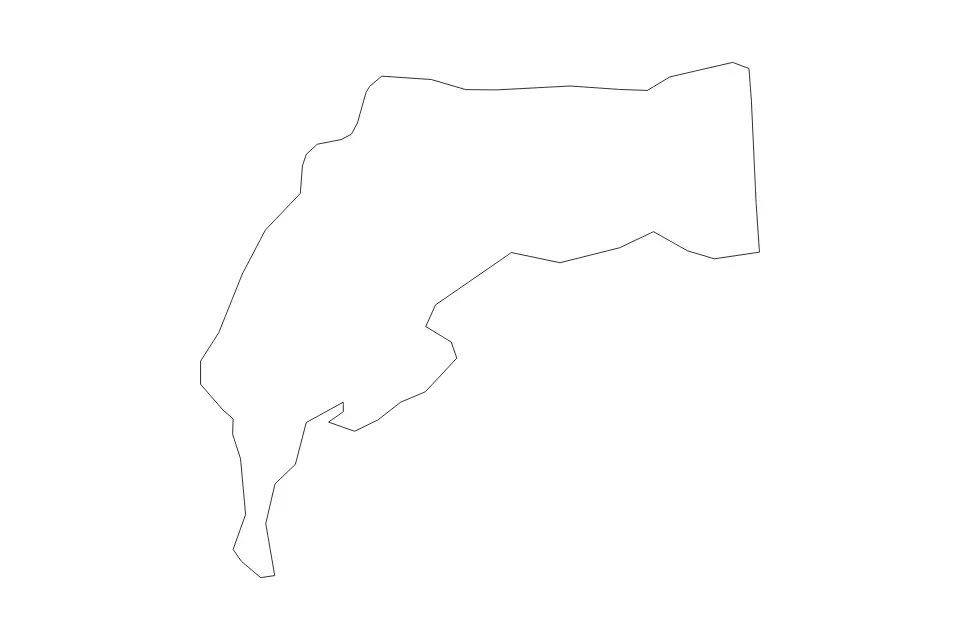 Mapa de Kent, Maryland de tipo contorno para América del Norte, con contorno con límites limpios.