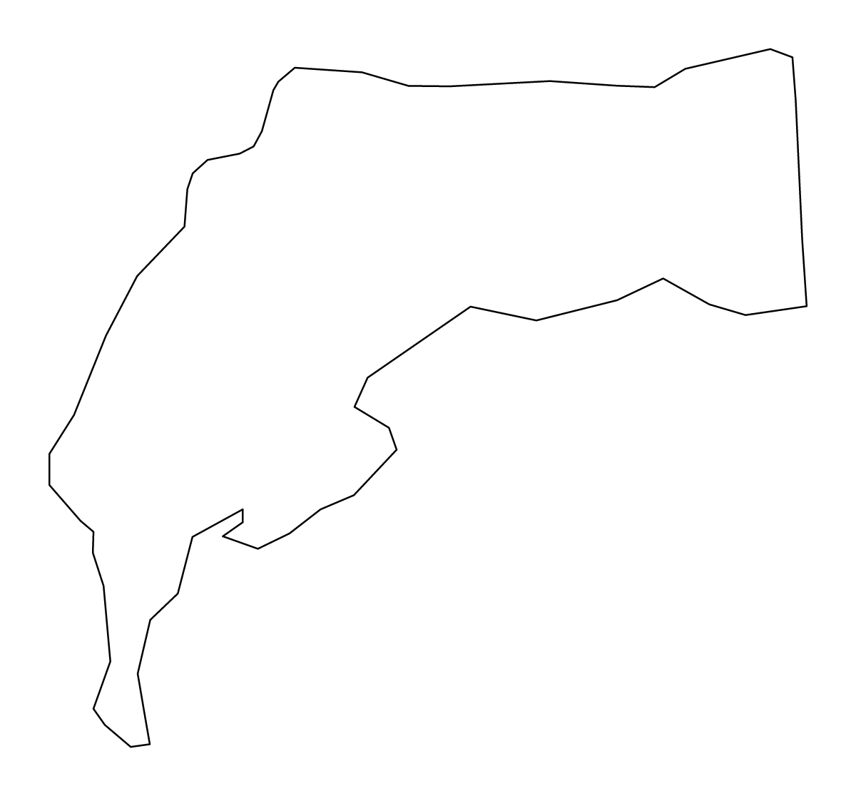 Carte de contour de Kent, Maryland.