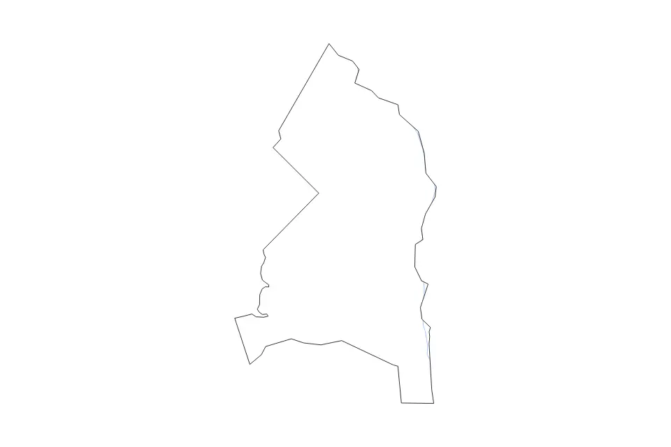 Mapa de Prince George's, Maryland de tipo contorno y ríos para América del Norte, con contorno y ríos con límites limpios.