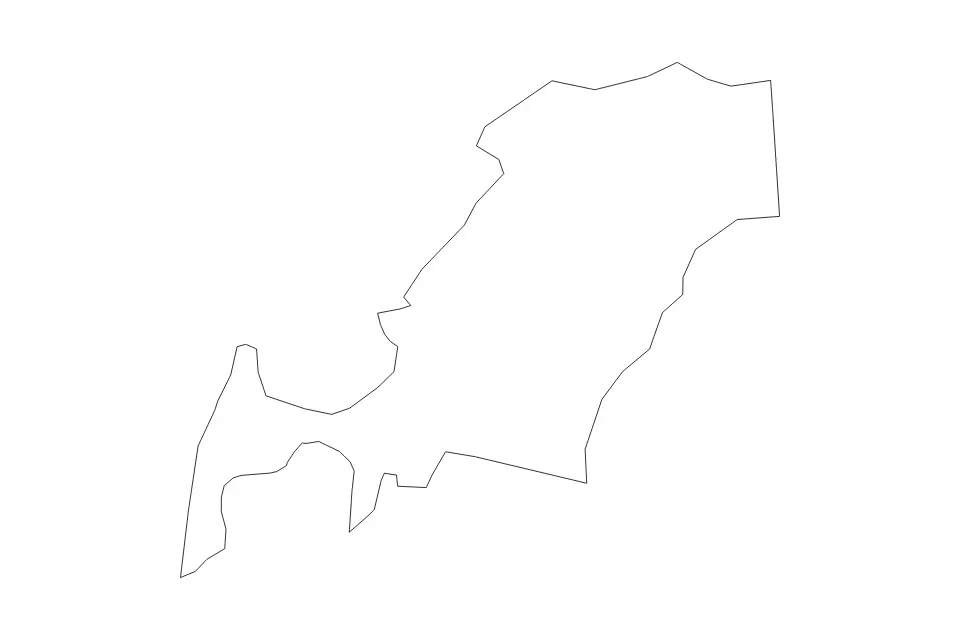 Mapa de Queen Anne's, Maryland de tipo contorno para América del Norte, con contorno con límites limpios.