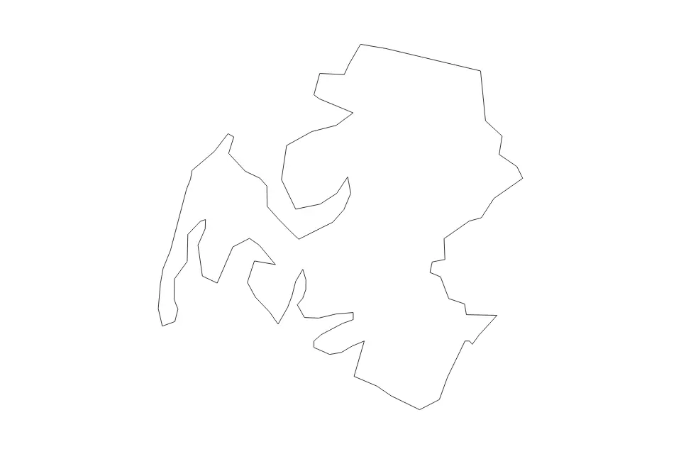 Carte de Talbot, Maryland de type contour pour Amérique du Nord, montrant contour avec des limites nettes.
