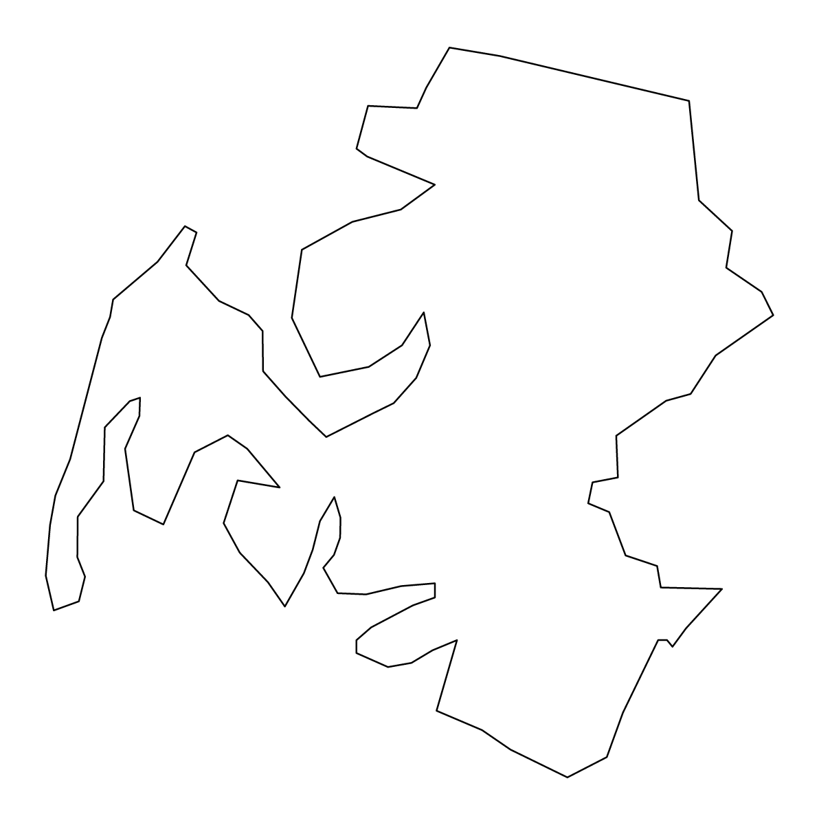 Mapa de contorno de Talbot, Maryland.