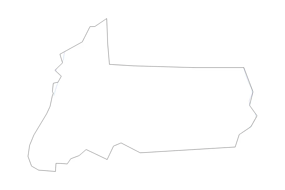 Outline map of Wicomico County, Maryland with subdivision borders and rivers.