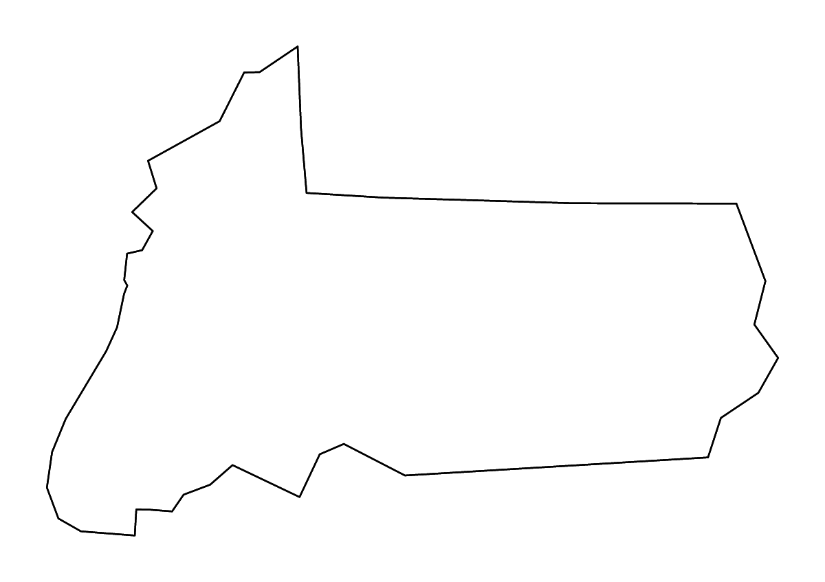 Mapa de contorno de Wicomico, Maryland con ríos.