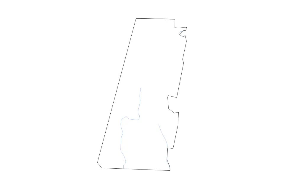 Outline map of Berkshire County, Massachusetts with subdivision borders and rivers.