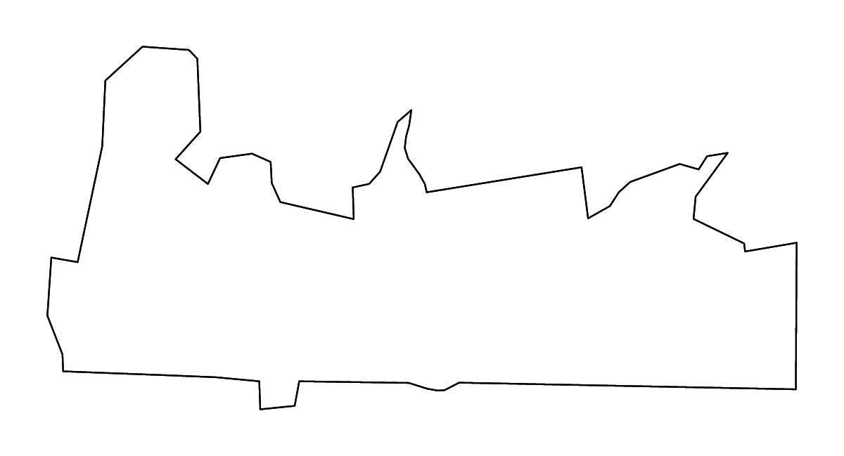 Mapa de contorno de Hampden, Massachusetts con ríos.