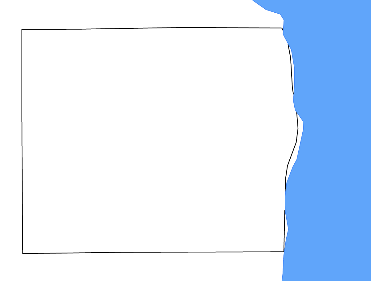 Mapa de contorno de Alcona, Michigan con lagos y ríos.