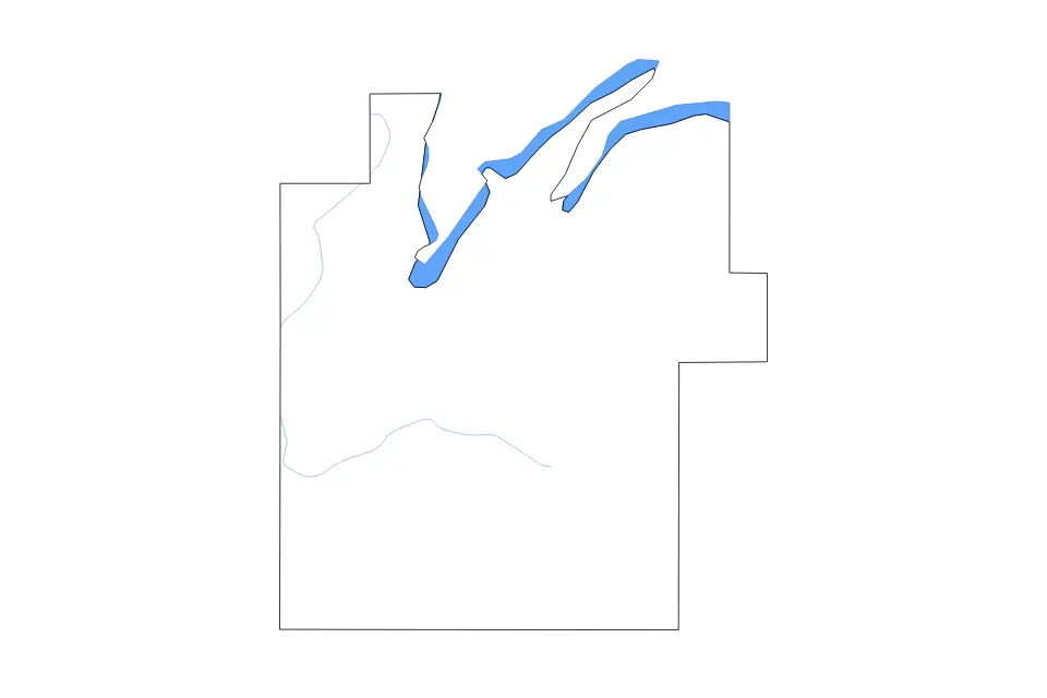 Mapa de Baraga, Michigan de tipo contorno, lagos y ríos para América del Norte, con contorno, lagos y ríos con elementos de agua como Lake Superior.