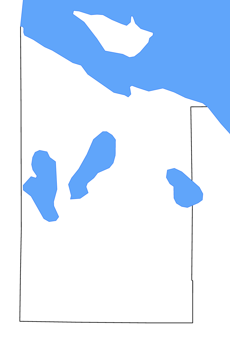 Mapa de contorno de Cheboygan, Michigan con lagos y ríos.