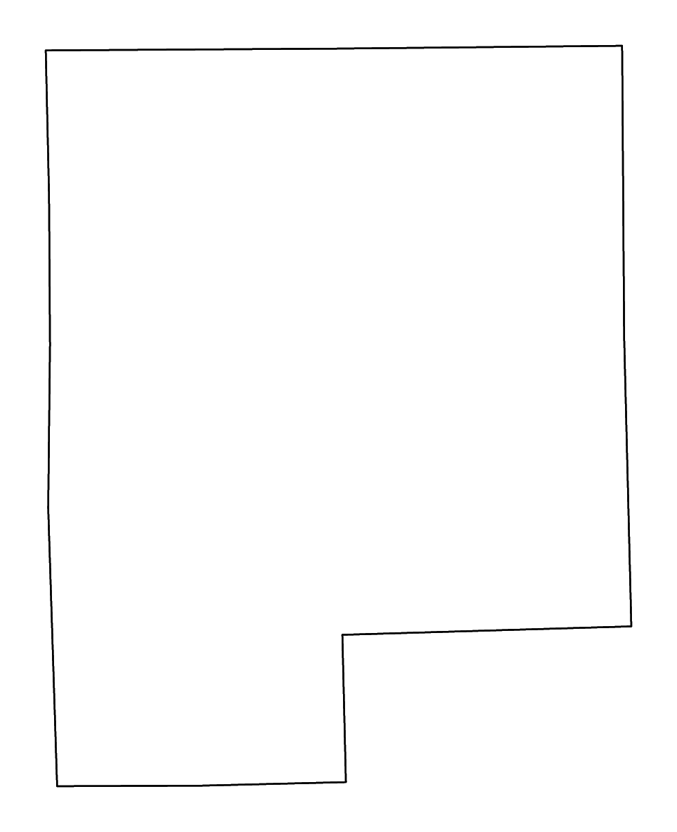 Mapa de contorno de Genesee, Michigan con ríos.