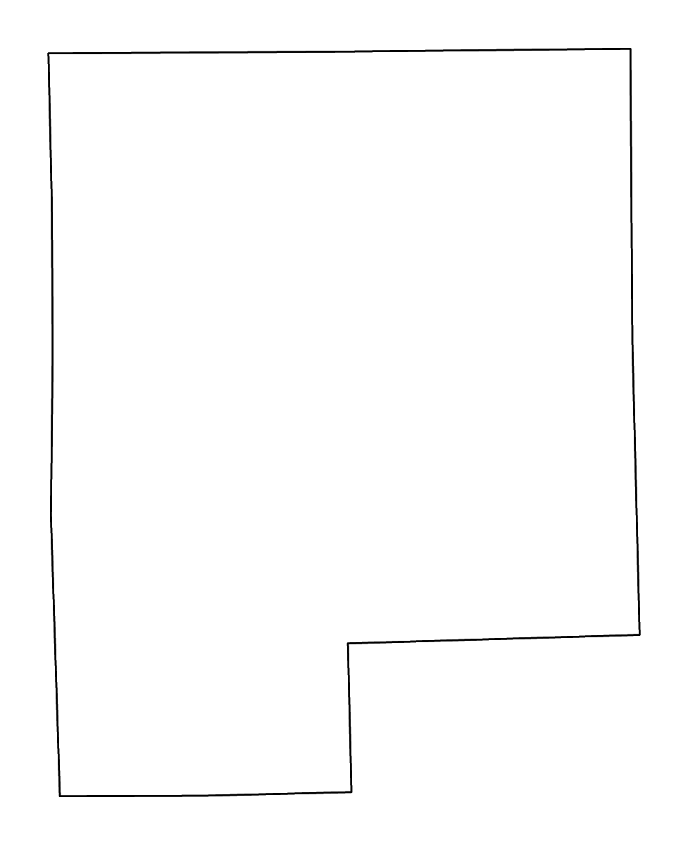 Mapa de contorno de Genesee, Michigan con ríos.