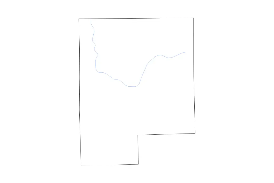 Carte de Genesee, Michigan de type contour et rivières pour Amérique du Nord, montrant contour et rivières avec des limites nettes.