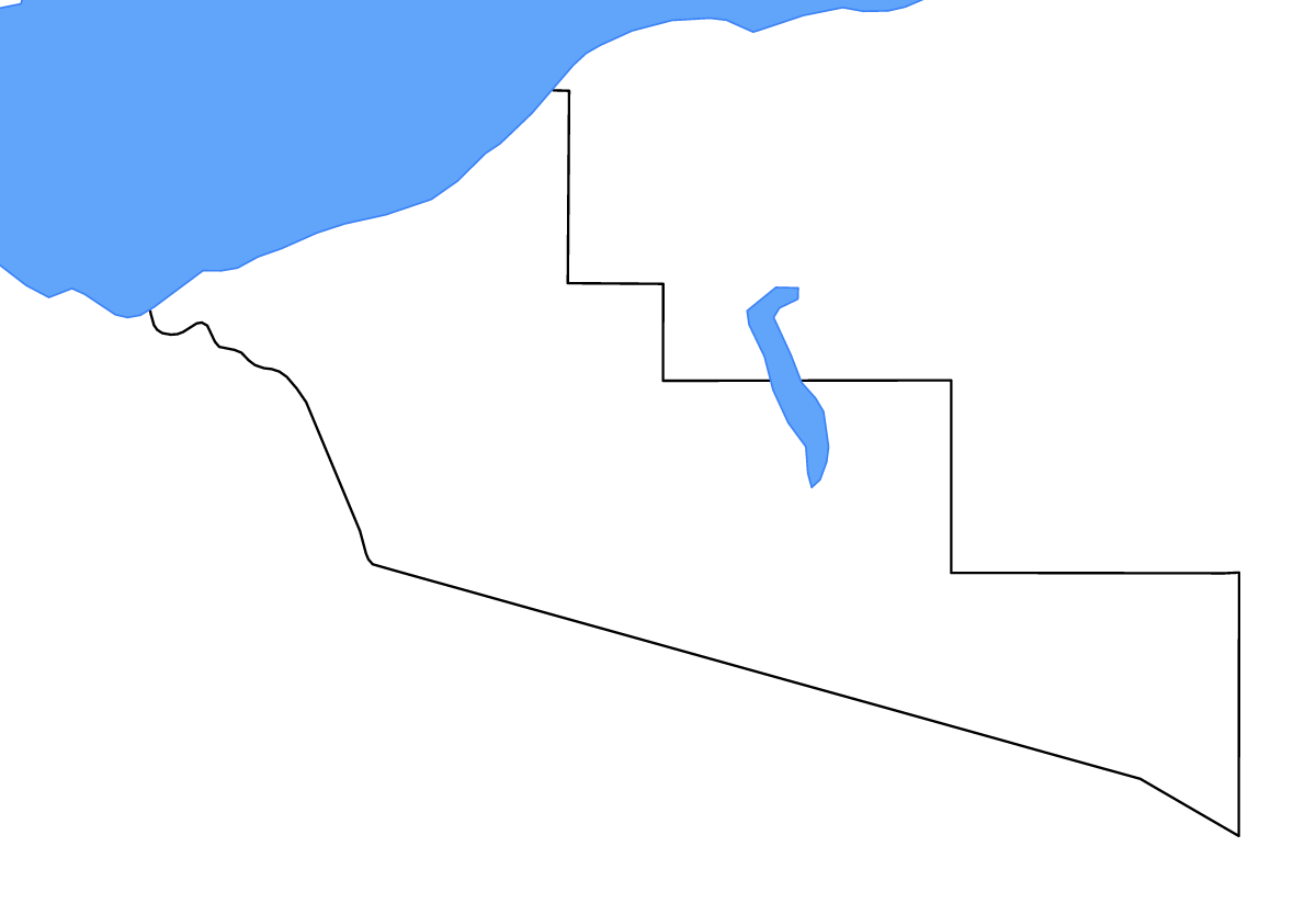 Mapa de contorno de Gogebic, Michigan con lagos y ríos.