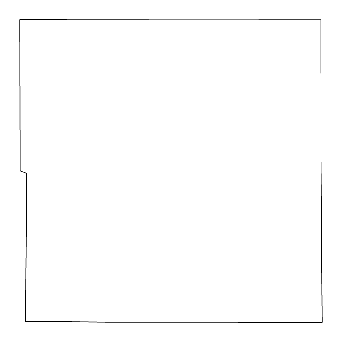 Mapa de contorno de Gratiot, Michigan.