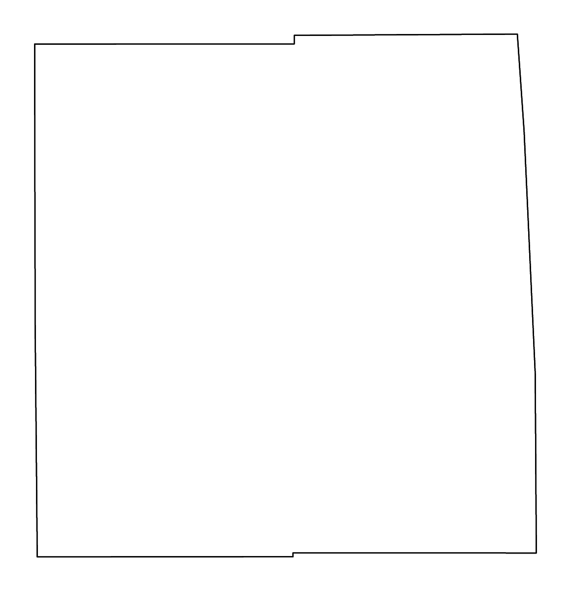 Mapa de contorno de Ingham, Michigan con ríos.