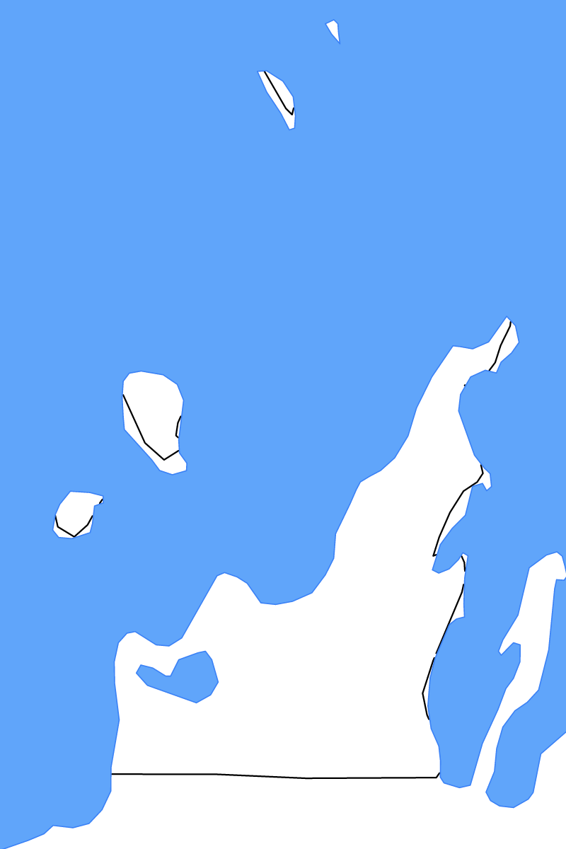 Outline map of Leelanau County, Michigan with lakes.