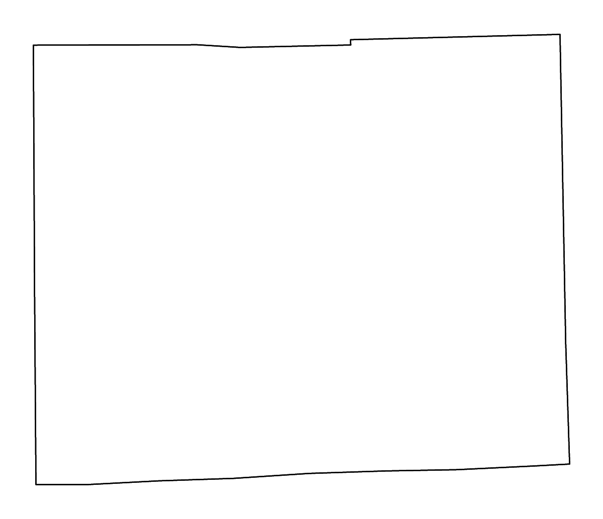Mapa de contorno de Lenawee, Michigan con ríos.
