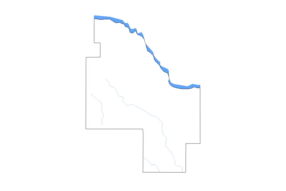 Mapa de Marquette, Michigan de tipo contorno, lagos y ríos para América del Norte, con contorno, lagos y ríos con elementos de agua como Lake Superior.