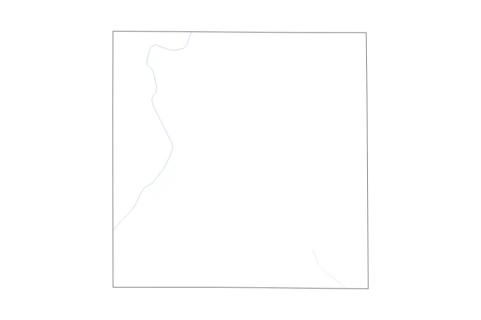 Carte de Mecosta, Michigan de type contour et rivières pour Amérique du Nord, montrant contour et rivières avec des limites nettes.